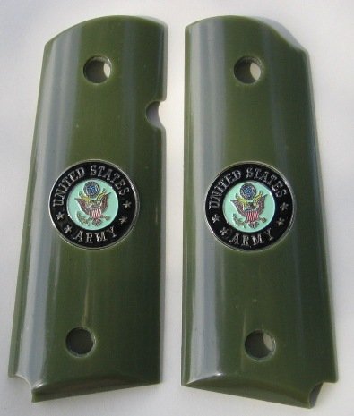 GRIPCRAFTER O.D. GREEN ARMY 1911 COLT KIMBER GRIPS