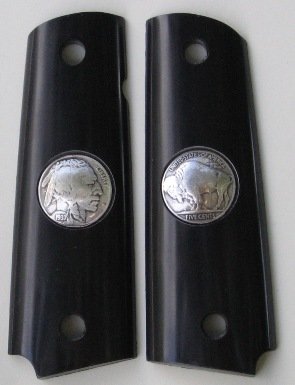 GRIPCRAFTER INDIAN BUFFALO NICKEL FULL SIZE COLT KIMBER 1911 GRIPS