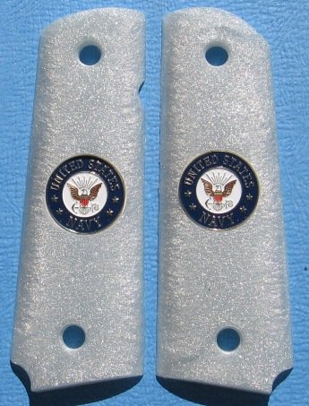 GRIPCRAFTER BLUE METALLIC PEARLITE 'NAVY' COLT KIMBER GRIPS