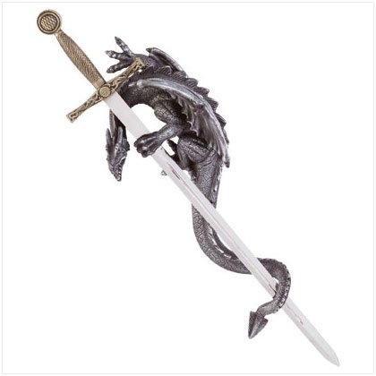 DRAGON AND SWORD PLAQUE