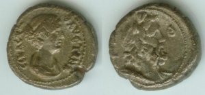 Roman Egypt: Rare Tetradrachm Of Empress Faustina II Year 19 Zeus Bust Reverse