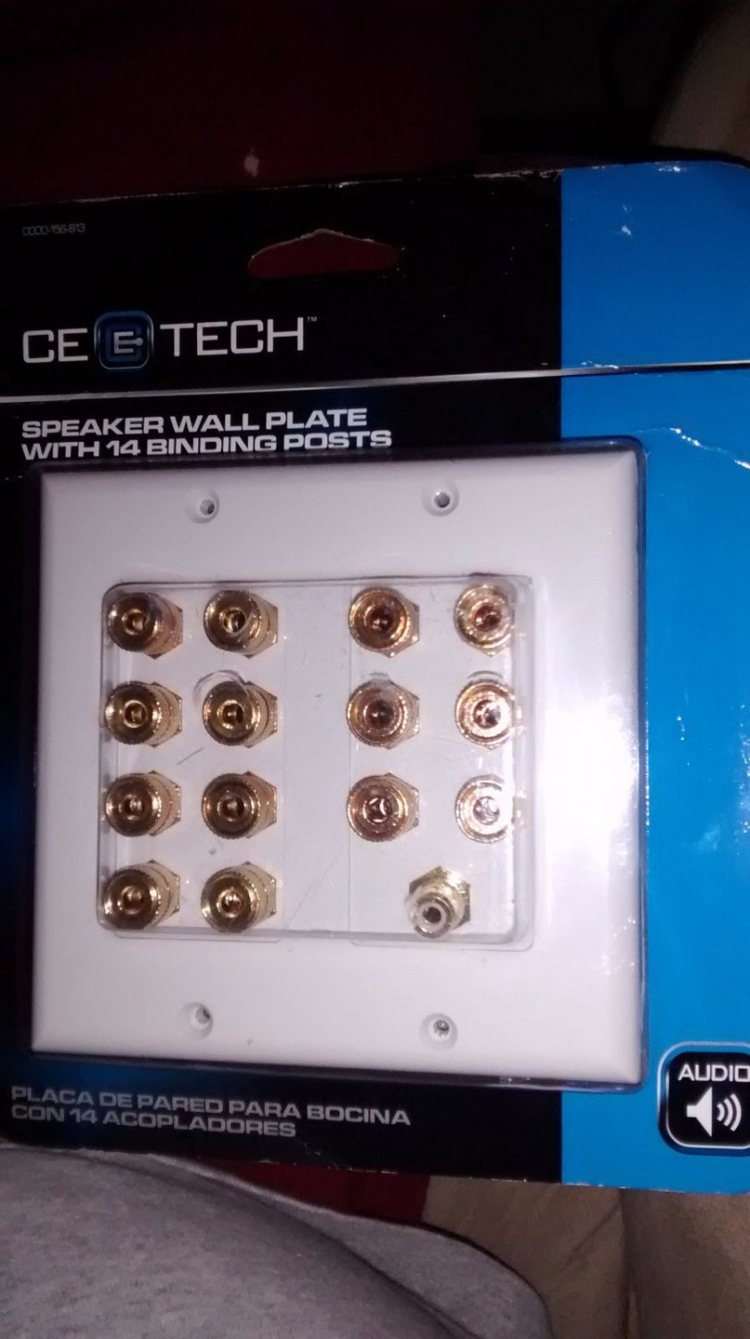 Outlet Wall Plates: CE TECH Audio & Video Speaker WallPlate with 14 Binding Post
