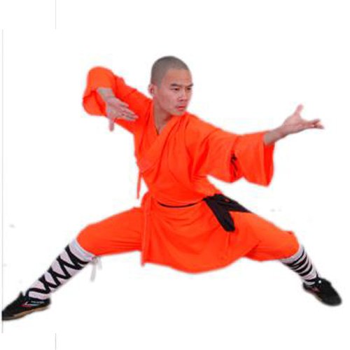 3.1.8.180 Orange Shaolin monk longsleeve uniform