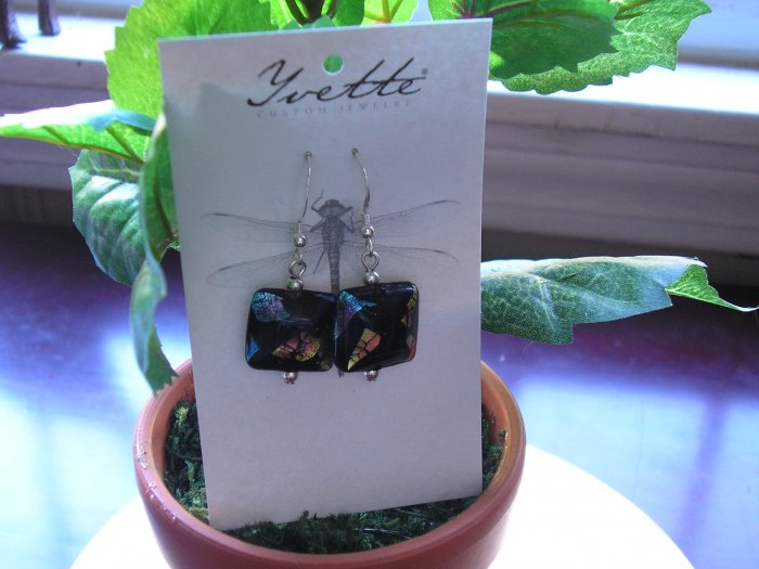 Sterling silver and Glass earrings