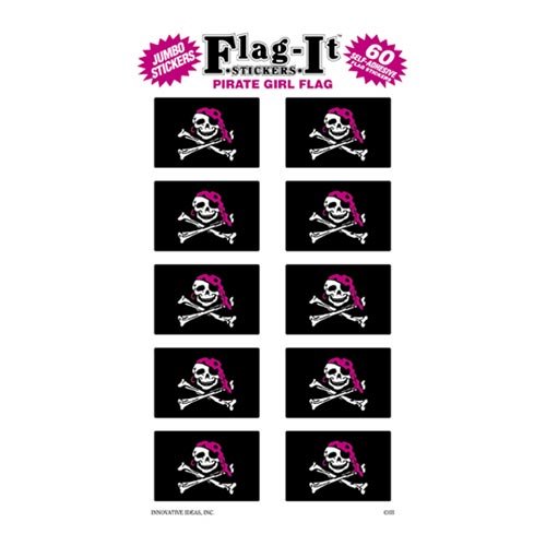Pirate Girl Flag Stickers