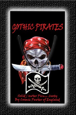 Gothic Pirate Necklace Jack Rackham Flag