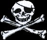 Jolly Roger Patch White