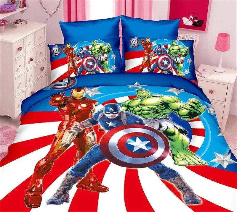 Full Size 3pcs Captain America Iron Man 02 Bedding Set Duvet Cover Full Size 3pcs Captain America Iron Man 02 Bedding Set Duvet Cover Bed Sheet Pillow Cases