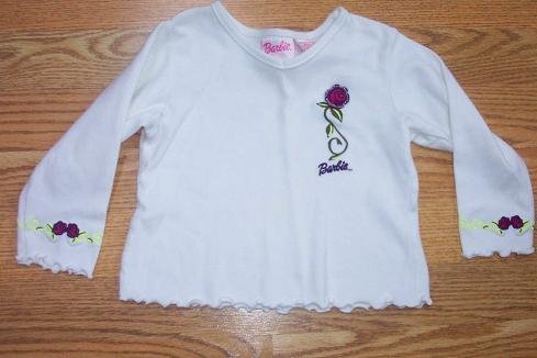 BARBIE WHITE SHIRT-2T