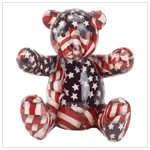 Patriotic Patchwork Bear Bank