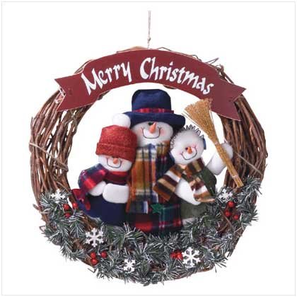 Snowman Family Wreath