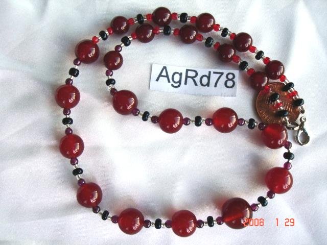 Genuine agate, jasper or other semi-precious stone necklaces