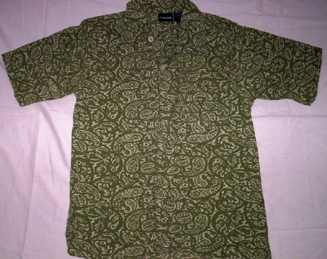 Boy's Button Front Shirt Green by Cherokee