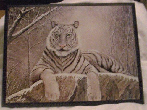 Framed Picture - White Tiger