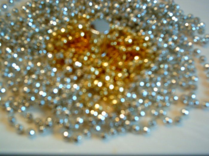 White and Gold Beaded Greeting Card