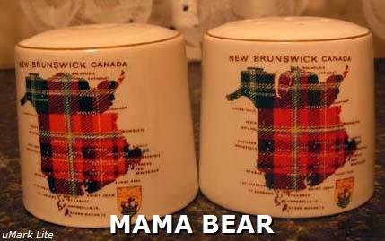 New Brunswick Tartan Salt & Pepper Shakers Lord Nelson Pottery