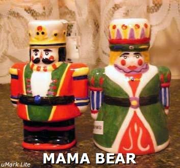 Nut Cracker Ceramic Salt & Pepper Shaker Set NIB