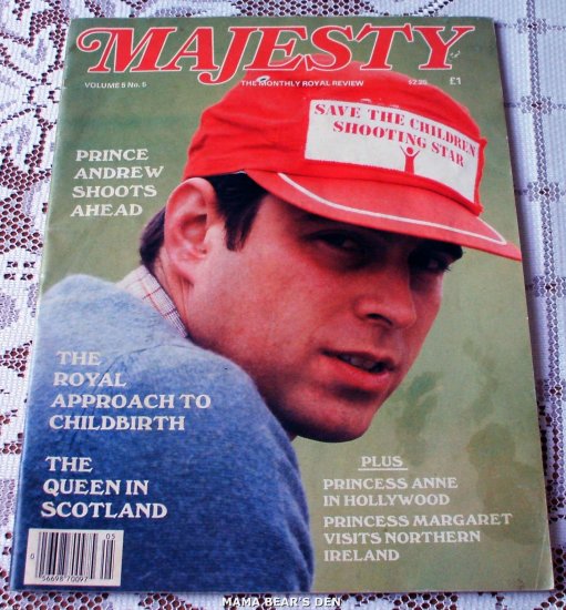 Prince Andrew, Majesty Magazine Volume 5 No 5 September 1984 The Monthly Royal Review
