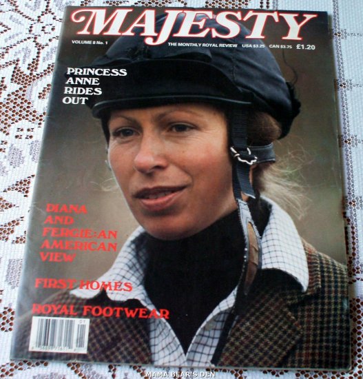 Princess Anne Rides Out Majesty Magazine Volume 8 No 1 May 1987 The Monthly Royal Review
