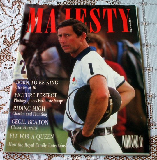 Prince Charles Majesty Magazine Volume 9 No 7 November 1988 Majesty Magazine