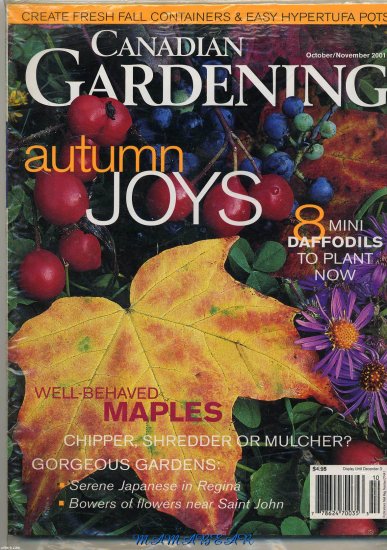 Canadian Gardening October/November 2001 Autumn Joys