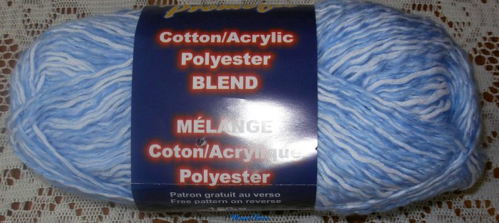 Cotton/Acrylic Blue Yarn