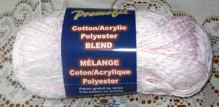 Cotton/ Acrylic Polyester Blend Yarn Light Pink