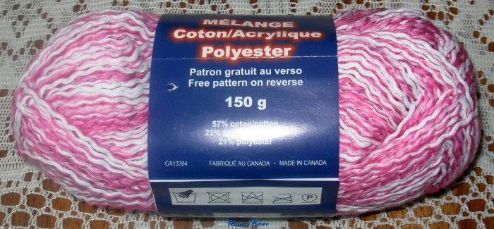 Cotton/ Acrylic Polyester Blend Yarn Pink
