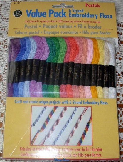 Coats Embroidery Floss Value Pack Pastel Colors