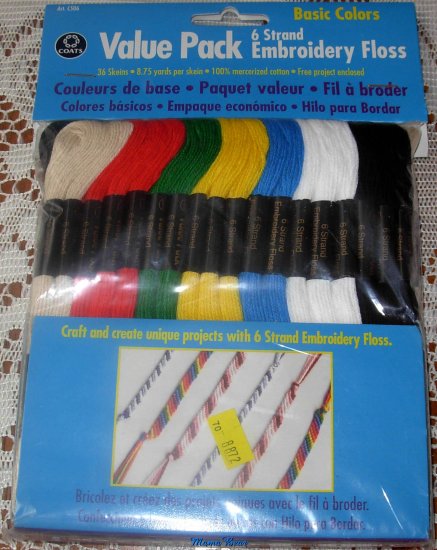 Coats Embroidery Floss Value Pack Basic Colors