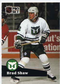 1991/92 NHL Pro Set Hockey Card Brad Shaw #87