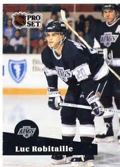 1991/92 NHL Pro Set Hockey Card Luc Robitaille #95 N/Mint