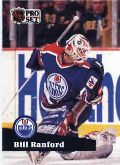 1991/92 NHL Pro Set Hockey Card Bill Ranford #70 Near Mint
