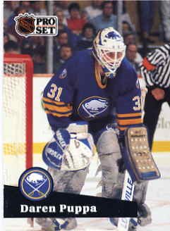 1991/92 NHL Pro Set Hockey Card Daren Puppa #21 Near Mint