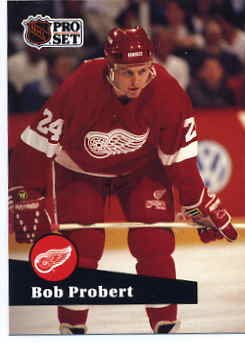1991/92 NHL Pro Set Hockey Card Bob Probert #61 Near Mint
