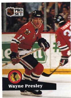 1991/92 NHL Pro Set Hockey Card Wayne Presley #44 N/Mint