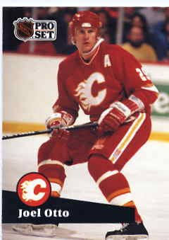 1991/92 NHL Pro Set Hockey Card Joel Otto #37 Near Mint