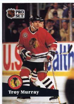 1991/92 NHL Pro Set Hockey Card Troy Murray #46 Near Mint