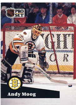 1991/92 NHL Pro Set Hockey Card Andy Moog #10 Near Mint