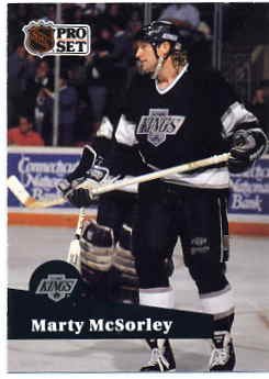 1991/92 NHL Pro Set Hockey Card Marty McSorley #100 N/ Mint