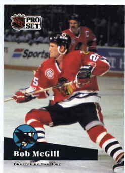 1991/92 NHL Pro Set Hockey Card Bob McGill #47 Near Mint