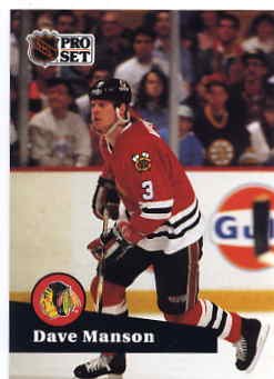 1991/92 NHL Pro Set Hockey Card Dave Manson #41 N/Mint