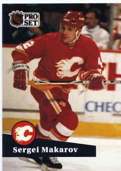 1991/92 NHL Pro Set Hockey Card Sergei Makarov #39 N/Mint