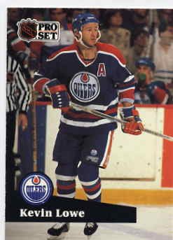 1991/92 NHL Pro Set Hockey Card Kevin Lowe #76 N/Mint