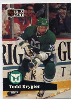 1991/92 NHL Pro Set Hockey Card Todd Krygier #83 Near Mint