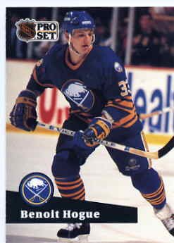 1991/92 NHL Pro Set Hockey Card Benoit Hogue #17 Near Mint