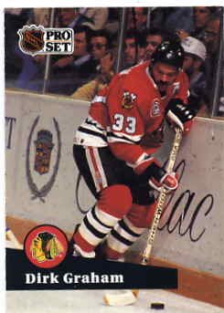 1991/92 NHL Pro Set Hockey Card Dirk Graham #51 Near Mint