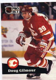 1991/92 NHL Pro Set Hockey Card Doug Gilmour #34 Near Mint