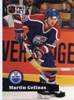 1991/92 NHL Pro Set Hockey Card Martin Gelinas #66 Near Min
