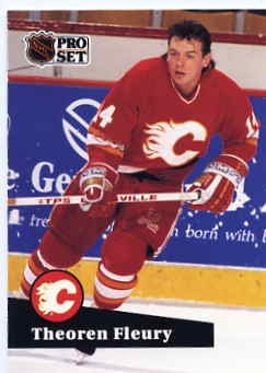1991/92 NHL Pro Set Hockey Card Theoren Fleuy # 28 N/Mint